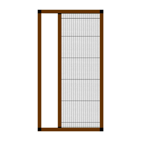 Plise Kapı Sinekliği Kahverengi 0-90 cm X 0-210 cm Ölçü Aralığında