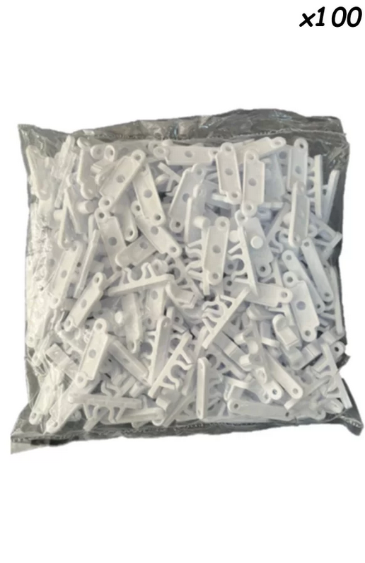 17 x 25 Sineklik Çıt Çıt Beyaz 100'lü Paket