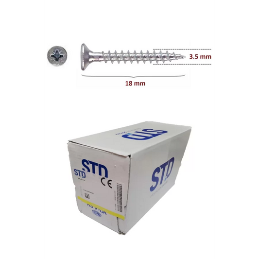 STD Ağaç ve Sunta Vidası 3.5x18 Koli 27 Paket