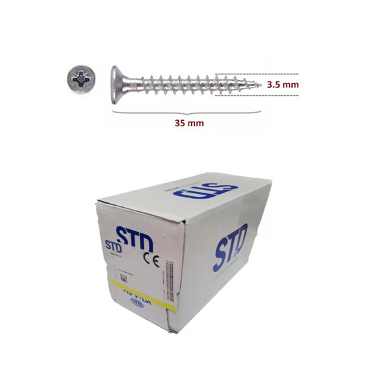 STD Ağaç ve Sunta Vidası 3.5x35 Kutu 1000 Adet