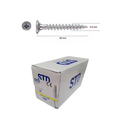 STD Ağaç ve Sunta Vidası 4x60 Kutu 200 Adet