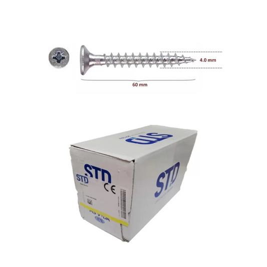 STD Ağaç ve Sunta Vidası 4x60 Kutu 200 Adet