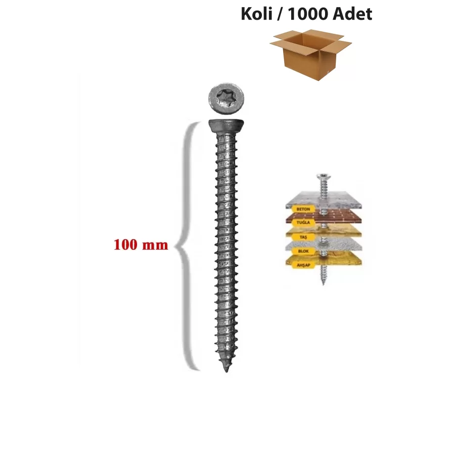 STD Buldeks Vida Panel Vidası 7.5x100 10 Adet