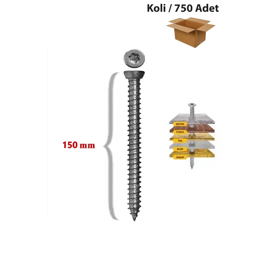 STD Buldeks Vida Panel Vidası 7.5x150 Koli 750 Adet