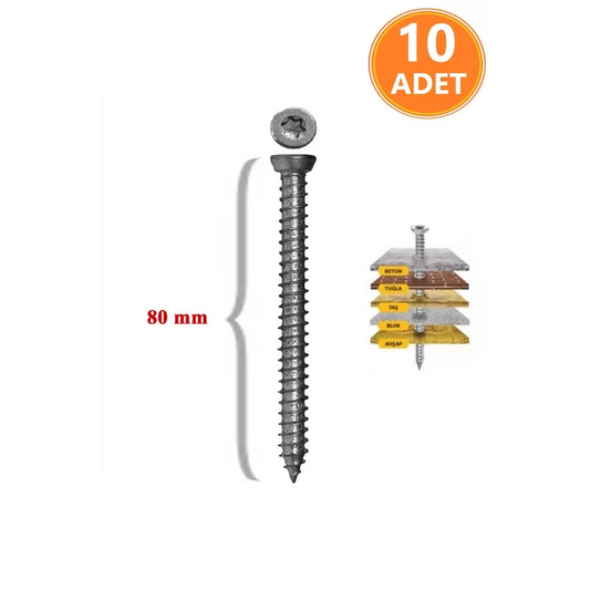 STD Buldeks Vida Panel Vidası 7.5x80 10 Adet