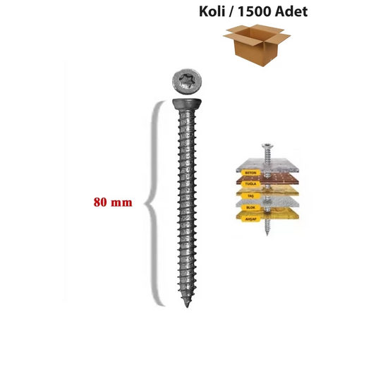 STD Buldeks Vida Panel Vidası 7.5x80 Koli 1500 Adet