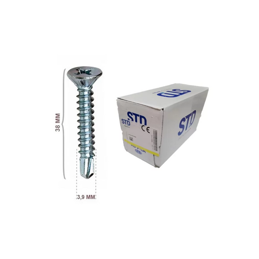 STD YHB Matkap Uçlu Akıllı Vida 3.9x38 Kutu 750 Adet