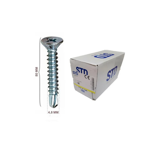 STD YHB Matkap Uçlu Akıllı Vida 4.8x80 Koli 9 Paket